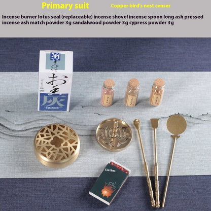 Copper Enameling Ceramic Incense Burner Incense Making Tools Set-7