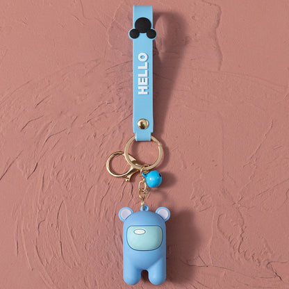 Cartoon soft plastic keychain pendant creative cute soft plastic pendant