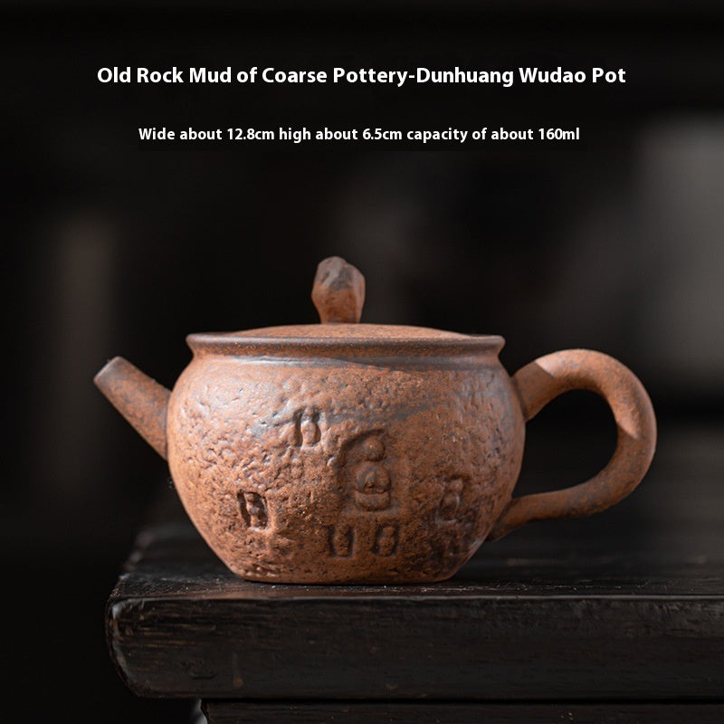 Stoneware Old Rock Clay Teapot Mild Luxury Retro Household Kung Fu Tea Set