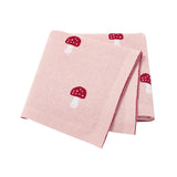 Needle Cotton Mushroom Jacquard Baby Blanket