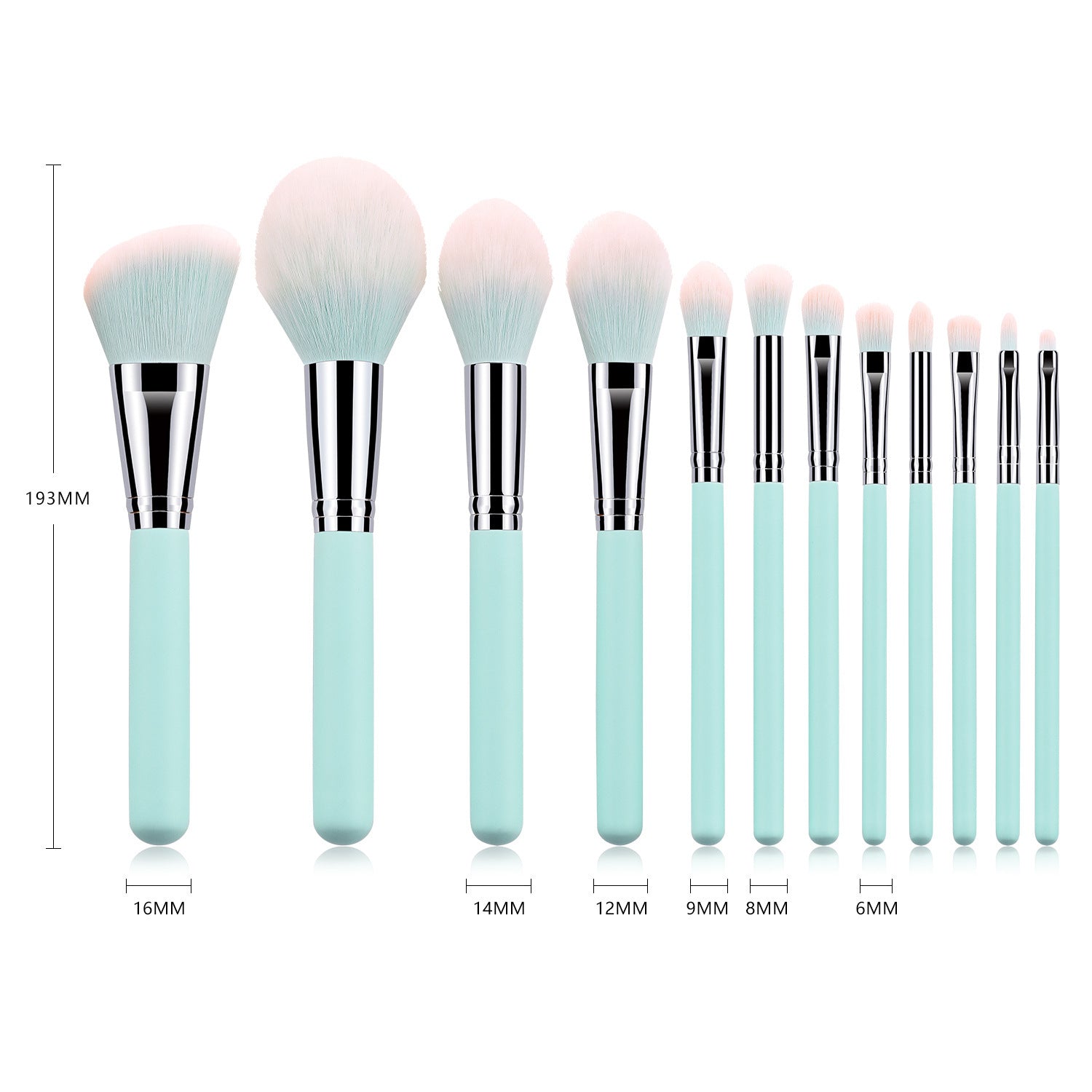 Tiffany Blue 12-piece Makeup Brush Set Beauty Tools-7