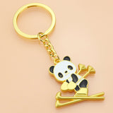 Ski Panda Keychain Creative National Treasure Panda Ski Pendant Key Chain