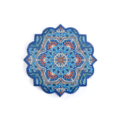 Ceramic Coaster Household Insulation Mat Mandala Pattern Octagonal Coaster