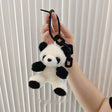 Bow Tie Panda Cute Plush Pendant Car Keychain-4