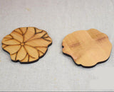 Bamboo Thick Tea Coasters Lotus Leaf Shape Heat Insulating Mats