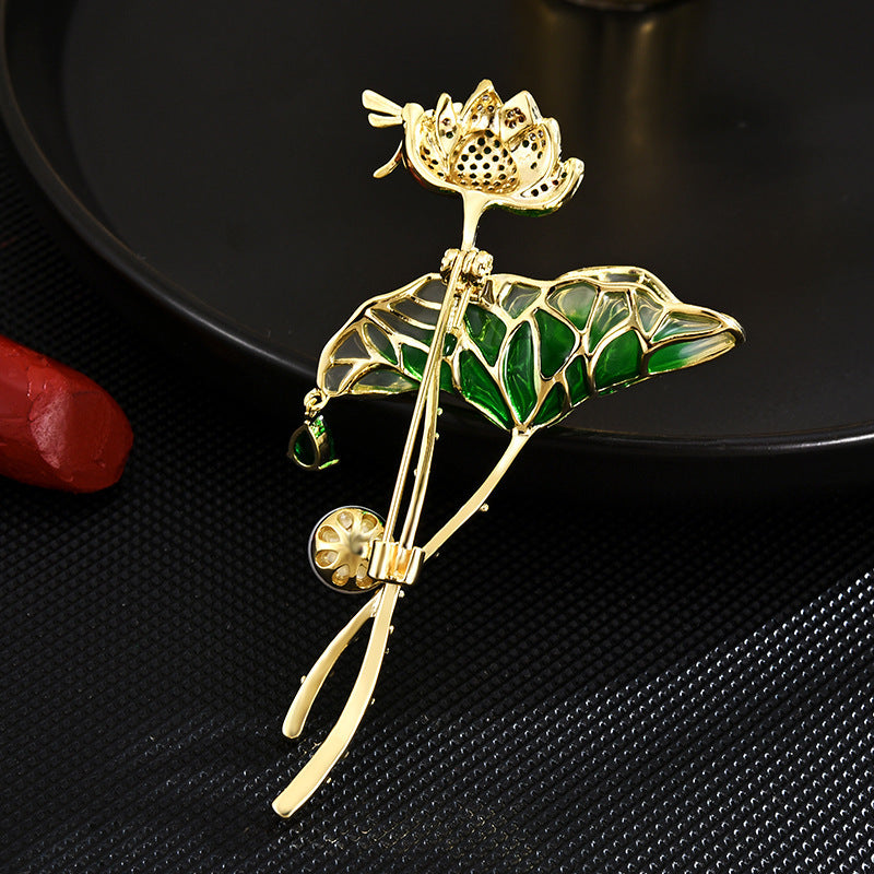 Lotus Pond Moonlight Brooch Unisex High-grade Pin