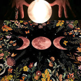 Tarot Table Cloth Moon Sun Lucky Tree Flannel Tablecloth-16