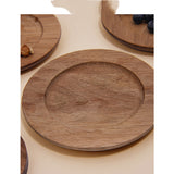 Log Coaster Breakfast Plate Round Potholder Mark Coaster Snack Plate Coffee Saucer