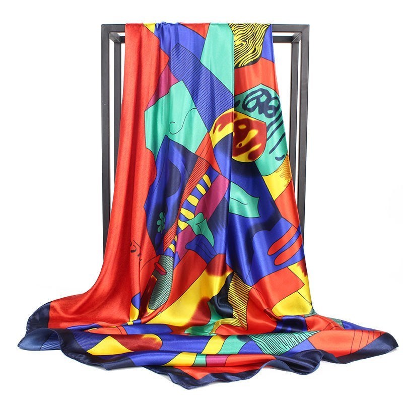 Large Square Scarf Simulation Silk Scarf Shawl All-match Scarf