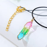 Transparent Geometric Diamond Crystal Necklace