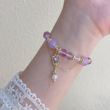 New Chinese Style Purple Crystal String Beads Bracelet