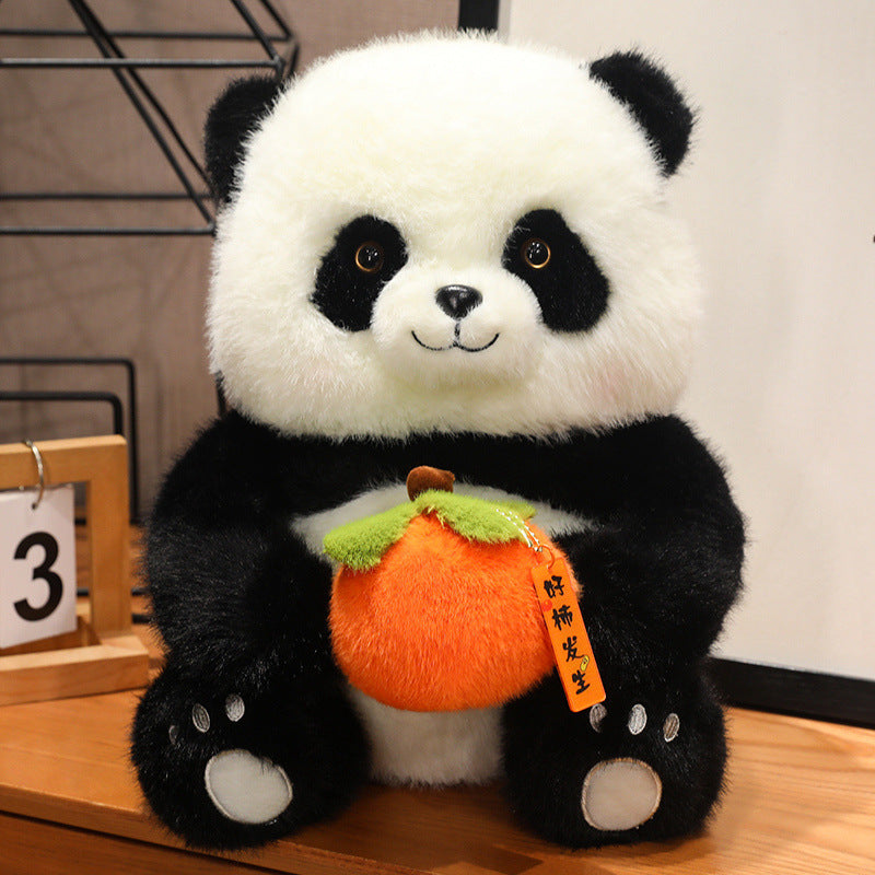 Persimmon Panda Plush Doll