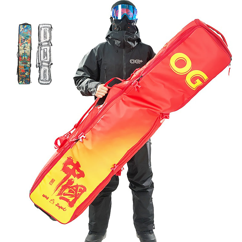 Wheeled Snowboard Bag Large Capacity for Single & Double Boards Travel Gear-1
