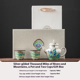 Silber gepackte Teekanne Teetasse Chinesisches traditionelles Muster kreativer Tee -Set