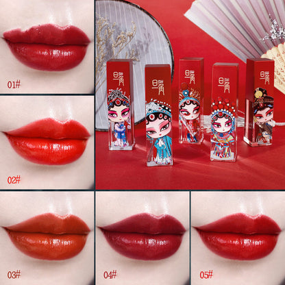 Chinese Opera Character Lip Gloss Set Gift Box for Girlfriend-3