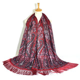 Retro Ethnic Xinjiang Cashew Print Tassel Scarf