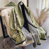 Cashmere-like Double-sided Thermal Scarf Air Conditioning Shawl-3