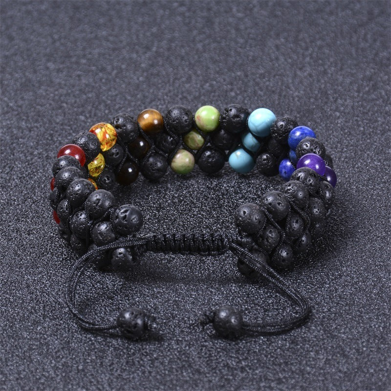 Volcanic Stone Braided Bracelet Essential Oil Bracelet