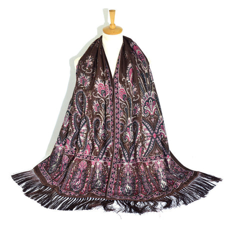 Retro Ethnic Xinjiang Cashew Print Tassel Scarf