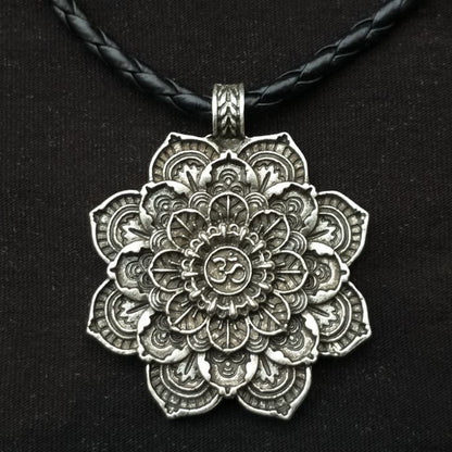 Viking Tibetan Spirit Necklace Tibetan Mandala Pendant Necklace