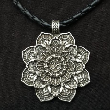 Viking Tibetan Spirit Necklace Tibetan Mandala Pendant Necklace