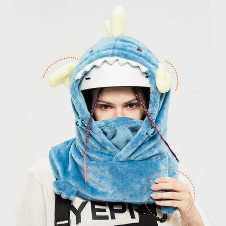 Skiing Helmet Hat Set Cartoon Ski Mask Helmet Decoration