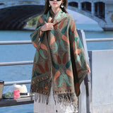 Retro Ethnic Style Shawl Women's Cashmere-like Tassel Scarf