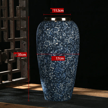 Ceramic Vase Chinese Style Retro Blue And White Porcelain