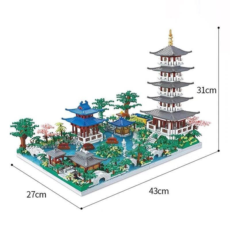 Oriental Garden Leifeng Tower Hangzhou Building Blocks-2