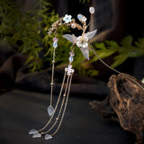 Golden Branches and Jade Leaves Hairpin Costume Accessories-4