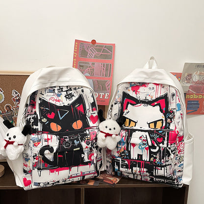 Girls 'Harajuku-Stil Personalisiert Graffiti einfacher All-Match-Rucksack