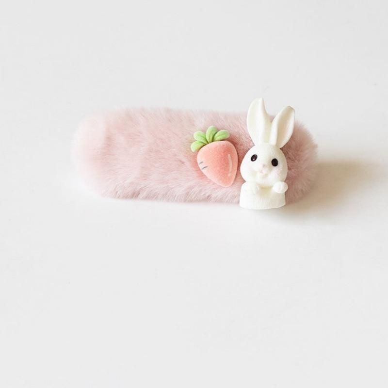 Plush Rabbit Hairpin Side Bang Clip