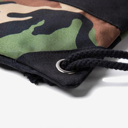 Camouflage Drawstring Soft Backpack Small Capacity Hiking Bag