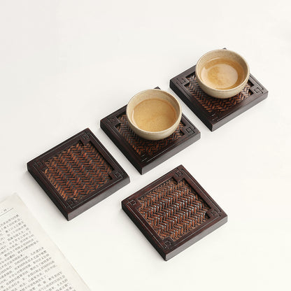 Bamboo Coasters Insulation Creative Tea Ceremony