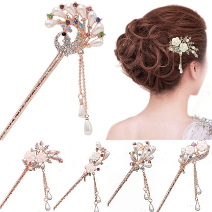 Twist hair alloy water drill hairpin