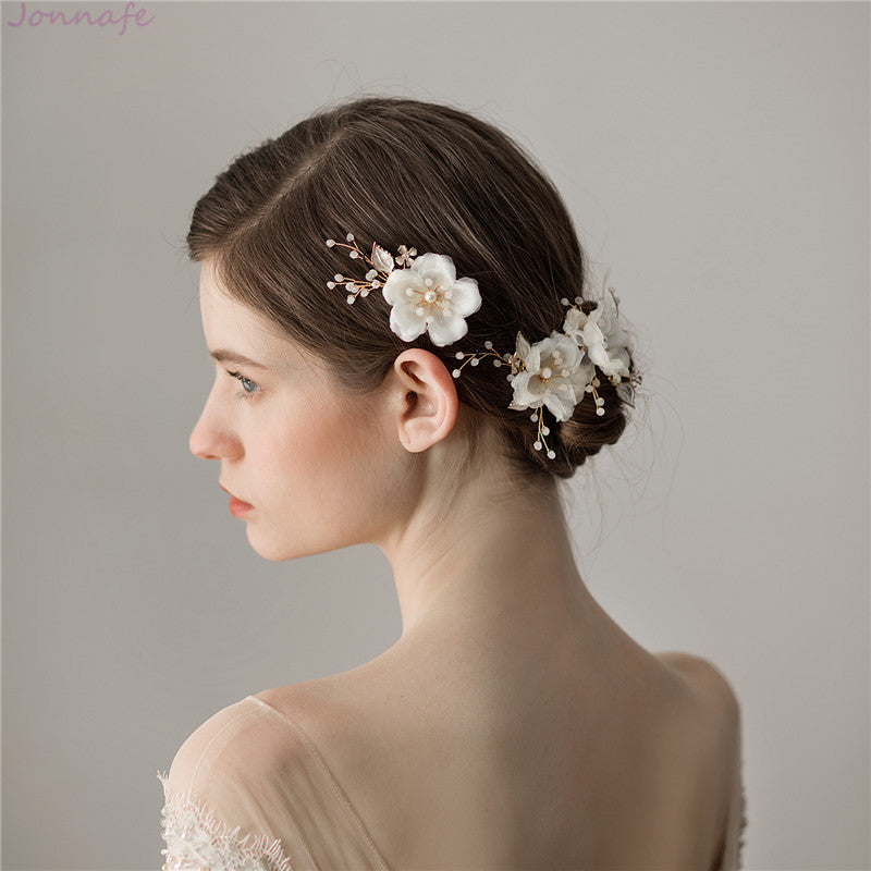 Women's Chiffon Flower Plum Blossom Hairpin Set-4