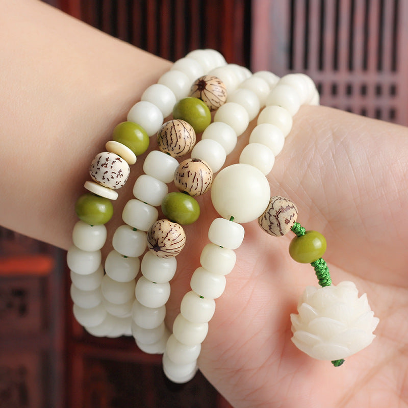 White Jade Bodhi Bracelet Women Bracelet