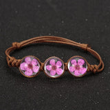 Getrocknete Blumenglaskugel Blume Zeit Juwelarmband