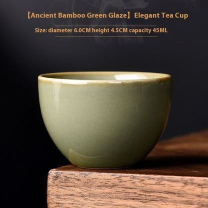 Green Bamboo Green Glaze Master Cup Single Cup Tea Cup