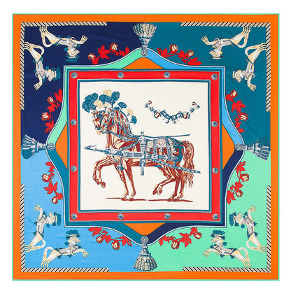 Twill imitation silk scarf