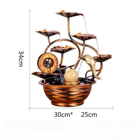 Reines Kupferwasser -Ornamente Feng Shui Wheal Wealth Brunnen