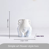 Ceramic Vase Decoration Art Body Small Blue And White Texture Homestay