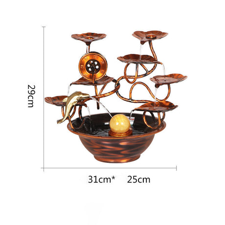 Reines Kupferwasser -Ornamente Feng Shui Wheal Wealth Brunnen