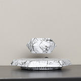 Magnetic Levitating Plant Pot Marble Color Bonsai Pot Office Home Decoration