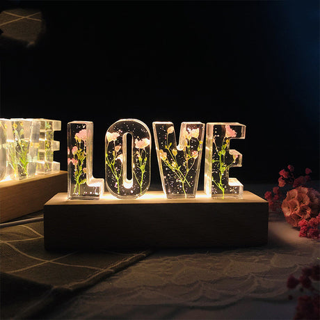 Gifts for the Bride Letters Of Eternal Flower Night Light