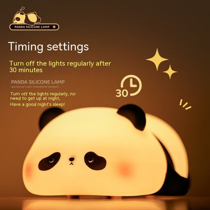 Children's Bedroom Decoration Cartoon Panda Silicone Night Lights-2