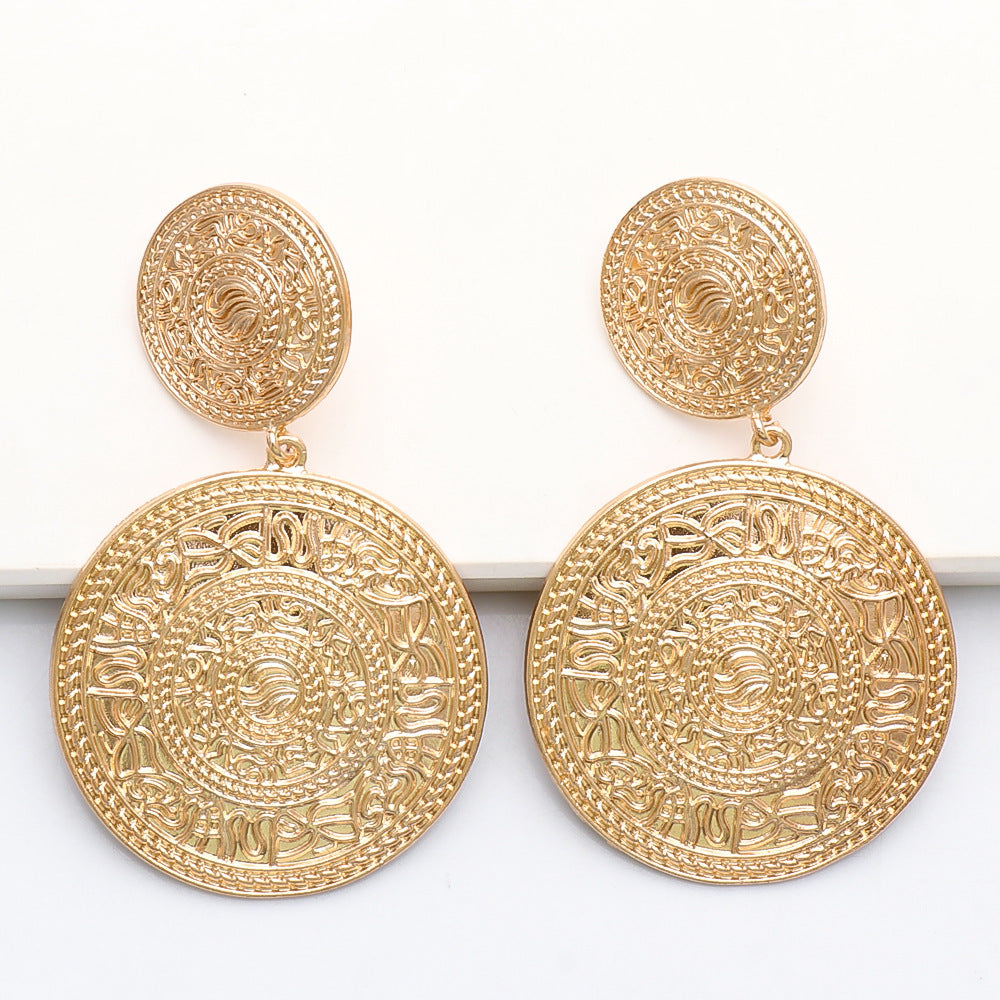 Geometric Round Ethnic Pattern Earrings Earrings