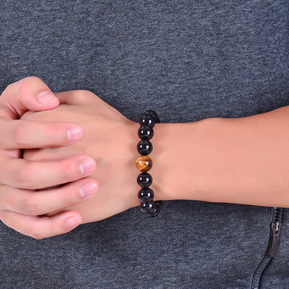 Natural Black Agate Bracelet Tiger Eye Bracelet