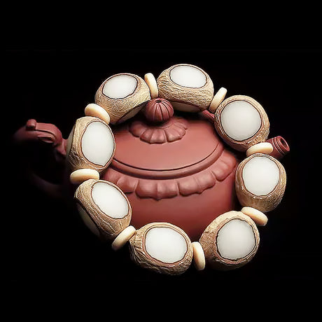 Natural Bodhi Seed Bracelet – Large Bodhi Bead Stretch Bracelet for Men & Women-1