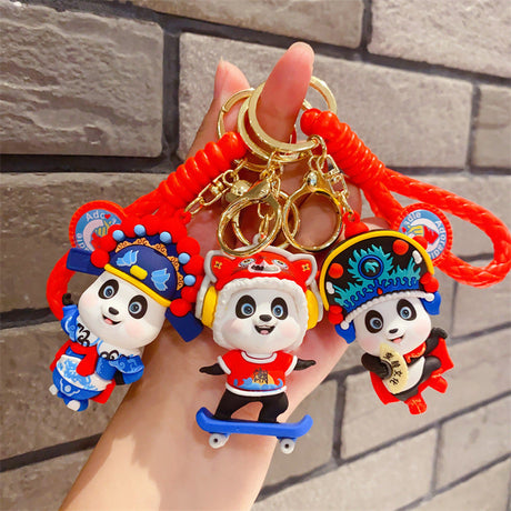 China Fashion Face Changing Panda Doll Keychain-1